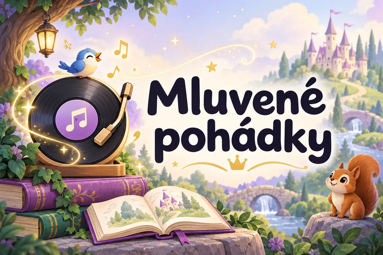 Dítě poslouchá audio pohádku během cesty autem