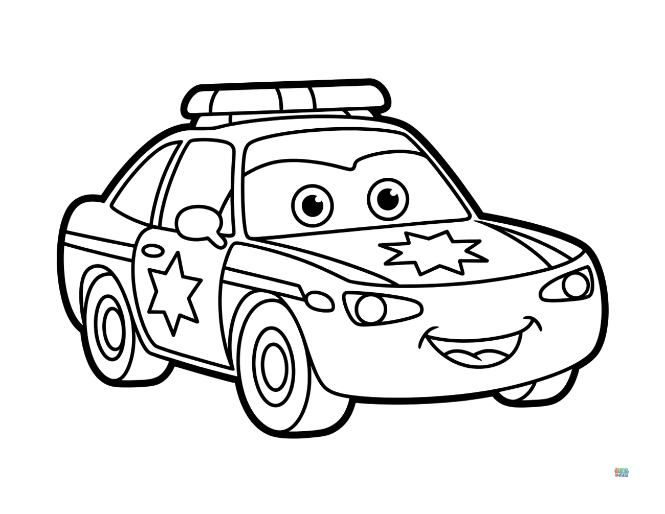 Policejní auto zepředu