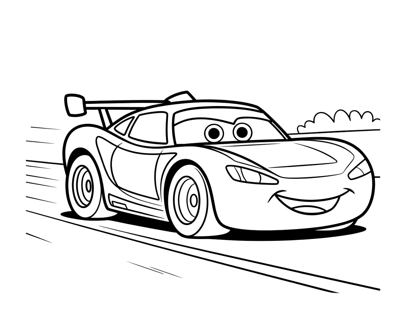 Závodní auto s tváří
