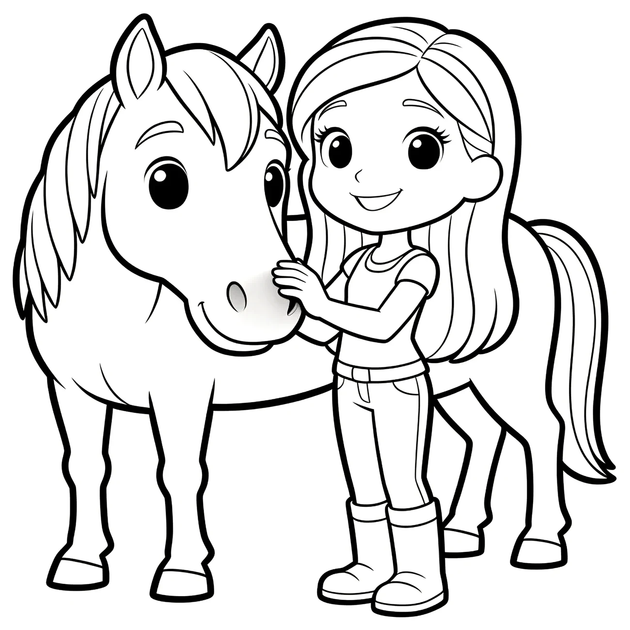 Barbie se svým koníkem (variant 2)