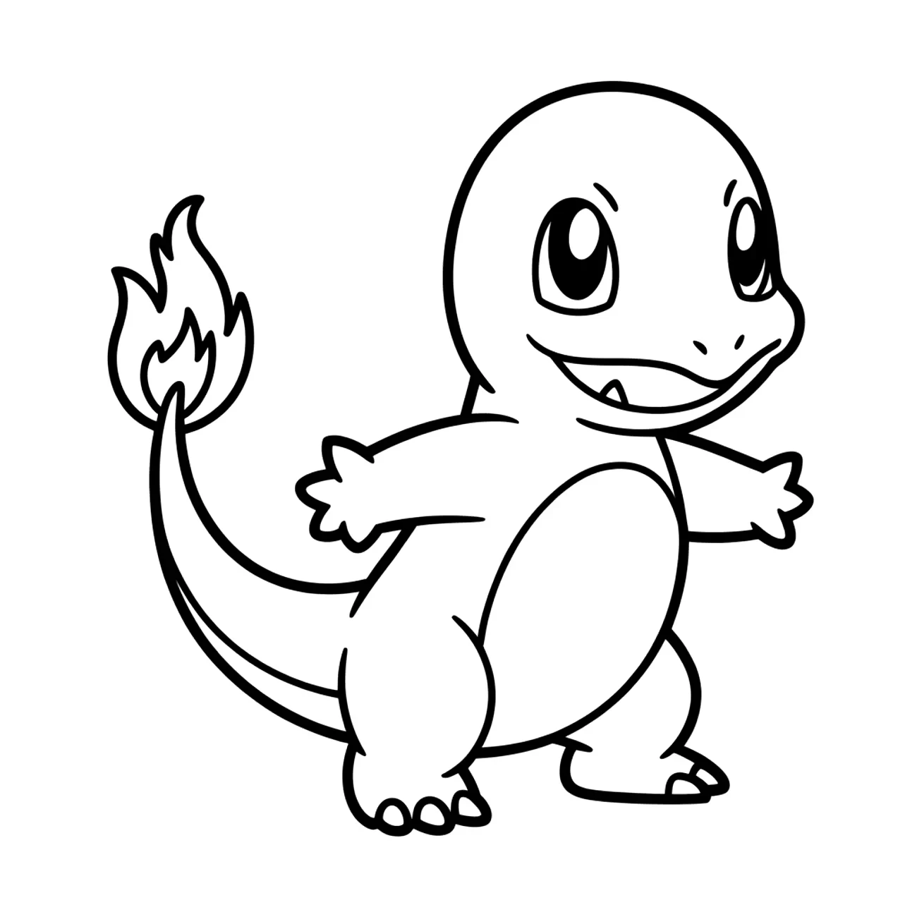 Charmander Pokémon s plamínkem na ocase