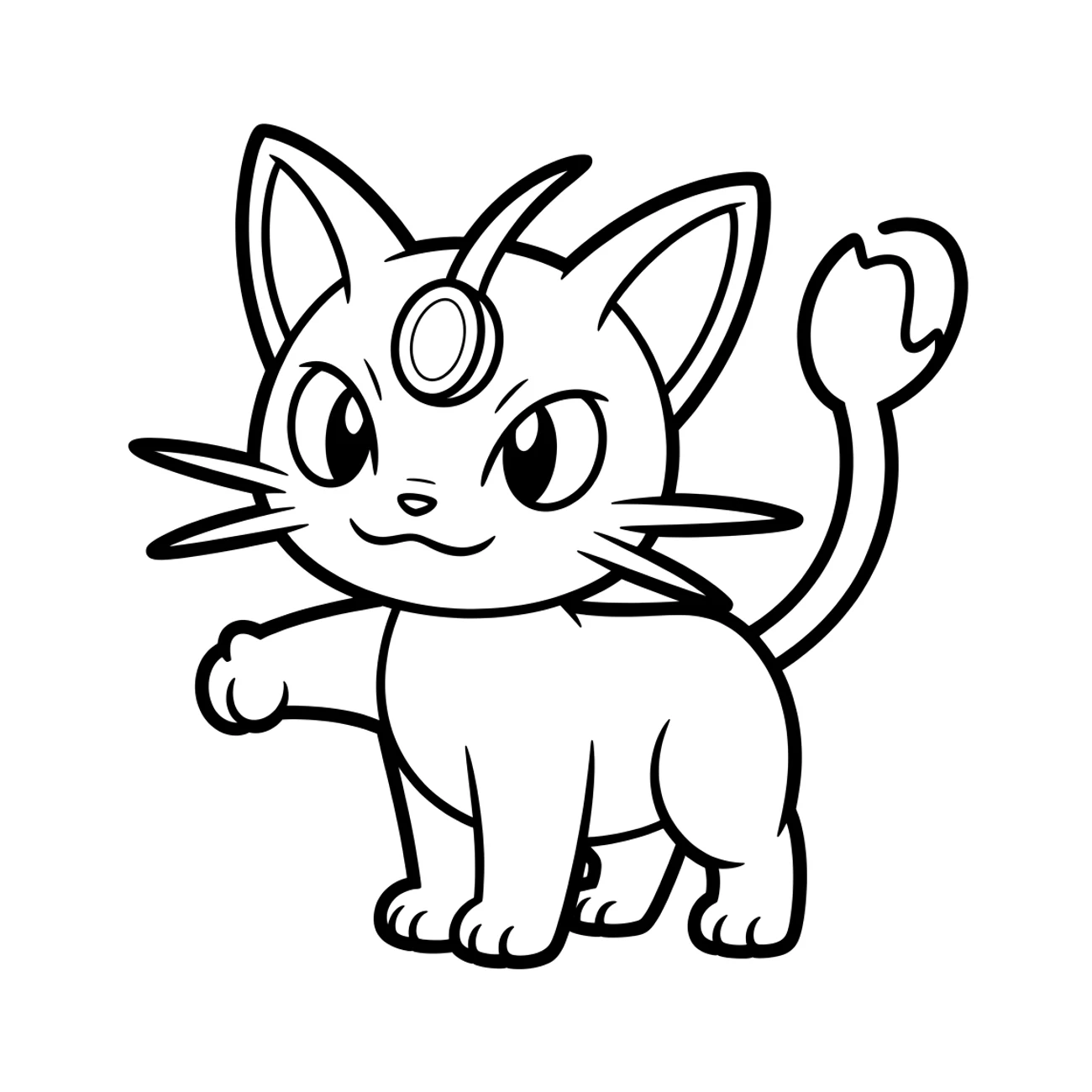 Meowth Pokémon - kočičí s mincí