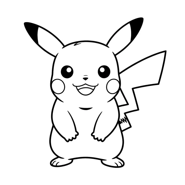 Pikachu Pokémon stojící zepředu