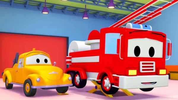 Město aut - Hasičské auto a odťahovák